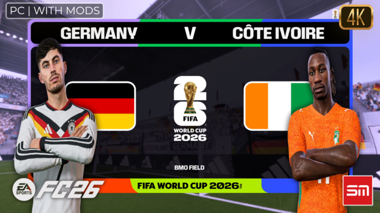 Alemanha x Costa do Marfim: Simulação Realista da Copa do Mundo 2026 no EA FC 26