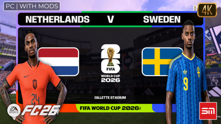 Simulei Holanda x Suécia Antes do Jogo Real — Copa do Mundo 2026 | EA FC 26