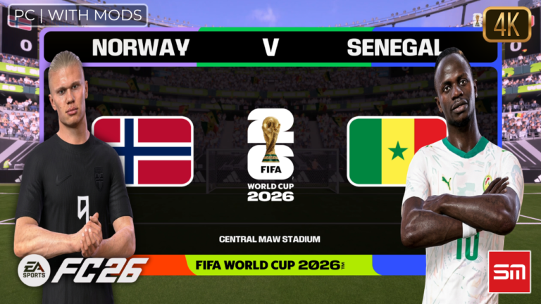 Simulei Noruega x Senegal Antes do Jogo Real | Copa do Mundo 2026 | EA FC 26