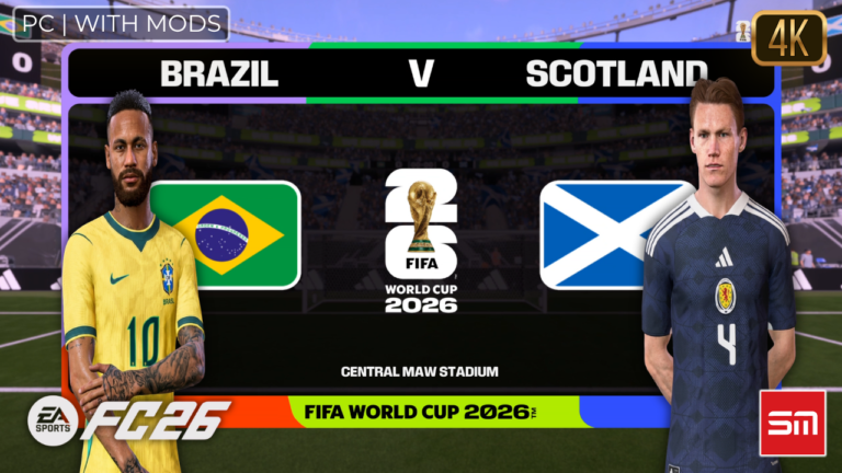 Simulei Brasil x Escócia Antes do Jogo Real — Copa do Mundo 2026 | EA FC 26