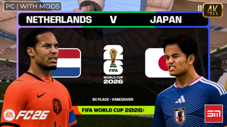 Simulei Holanda x Japão Antes do Jogo Real — Copa do Mundo 2026 | EA FC 26