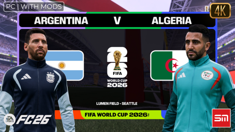 Simulei Argentina x Argélia Antes do Jogo Real — Copa do Mundo 2026 | EA FC 26