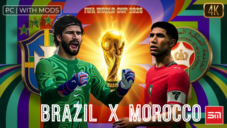 Simulei Brasil x Marrocos Antes do Jogo Real — Copa do Mundo 2026 | EA FC 26