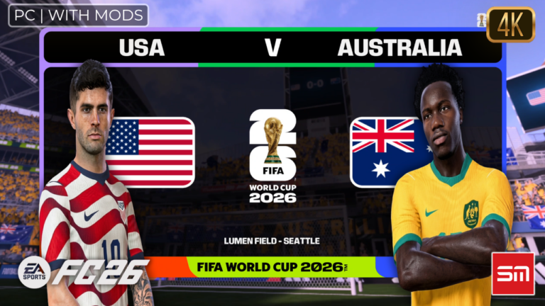Simulei Estados Unidos x Austrália Antes do Jogo Real — Copa do Mundo 2026 | EA FC 26